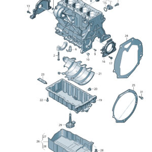 NEW VW TRANSPORTER VI T6 CRANKCASE HOUSING END CAP 04L103111