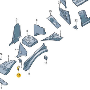 NEW VOLKSWAGEN CRAFTER SZ LEFT BATTERY RETAINER 2N0805603B