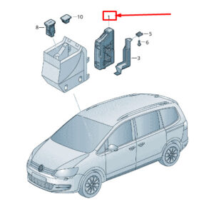 NEW VW SHARAN 7N USB AND AUX-IN SOCKET HOUSING 1Q0035346A