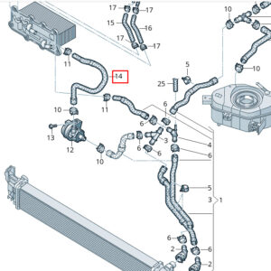 NEW VOLKSWAGEN LOAD UP COOLANT HOSE PIPE 1S0122101AE