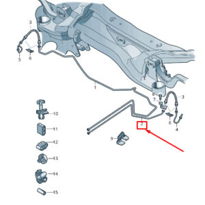 NEW VW CADDY IV SA MK6 REAR BRAKE LINE 2K5614741A