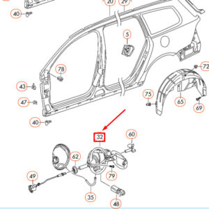 NEW VOLKSWAGEN PASSAT B7 FUEL TANK FILLER FLAP 3AF809857GRU ORIGINAL