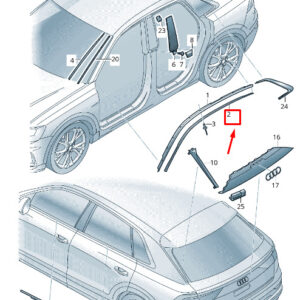 NEW AUDI Q8 4MN RIGHT ROOF FRAME SEAL 4M8854544B