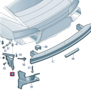 NEW AUDI R8 4S REAR LEFT BUMPER BRACKET 4S0807377D