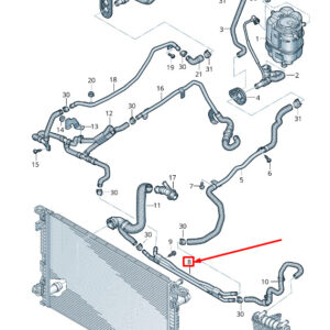 NEW AUDI A4 B9 ENGINE COOLANT PIPE 8W2121070A