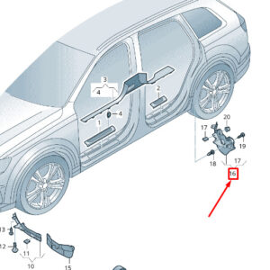 NEW AUDI Q7 4M REAR LEFT FENDER LINER SPOILER 4M0854815E