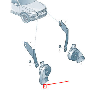 NEW VW TOUAREG 7P MK2 LOW TONE HORN SIGNAL 7P6951221C