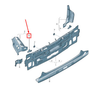 NEW AUDI RS3 REAR LEFT BUMPER TIE-DOWN EYE MOUNTING 8V4803271