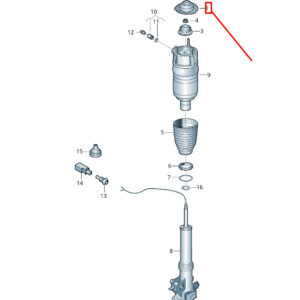 NEW VW TOUAREG 7P MK2 FRONT SUSPENSION AIR SPRING COVER 7P0412295D