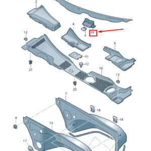NEW AUDI RS7 SPORTBACK 4G WATER DEFLECTOR BRACKET 4G0819967