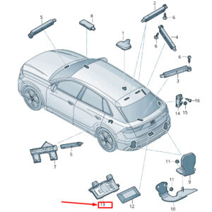 NEW AUDI Q8 4MN REAR CENTER ANTENNA BRACKET 4M8035205