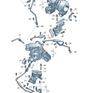 NEW AUDI Q8 4MN EXHAUST GAS TURBOCHARGER BRACKET 057145268C