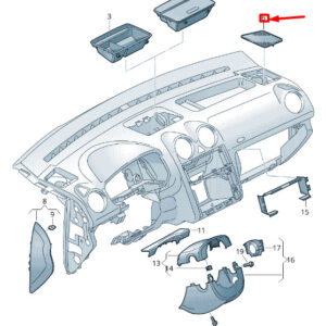 NEW VW CADDY 2K MK3 LEFT DASHBOARD LOUDSPEAKER COVER 2K085842571N