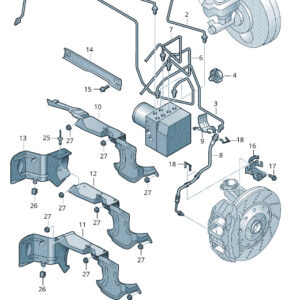 NEW AUDI RSQ3 8U FRONT BRAKE PIPE LHD 8U1614739
