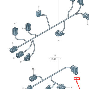 NEW VW TOUAREG 7P MK2 A/C WIRING FLAT CONTAC HOUSING 6Q0972778