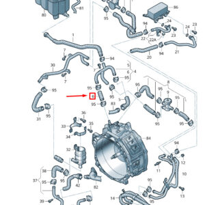 NEW VW TOUAREG 7P MK2 COOLANT HOSE 7P0121073B