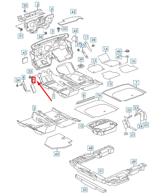 NEW VOLKSWAGEN ARTEON 3H7 DRIVERS FOOTREST COVER LHD 5Q1864777C4PK