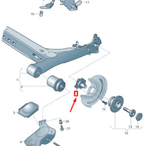 NEW VOLKSWAGEN T-ROC A11 REAR STUB AXLE 5Q0501117C