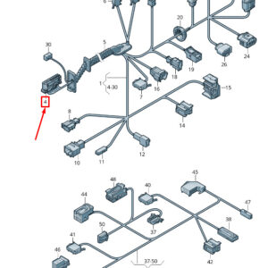 NEW VW TOUAREG 7P MK2 FRONT DOOR WIRING FLAT CONTACT HOUSING 7P0937702