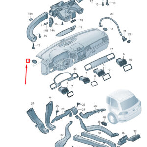 NEW VW TOUAREG 7P MK2 LEFT UPPER DASH DEFROST AIR VENT 7P6819705JC6