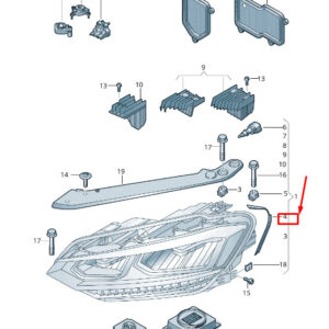 NEW VW TOURAN 5T LEFT SIDE HEADLIGHT SEAL 5TA941119A