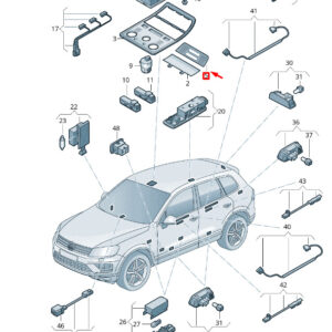 NEW VW TOUAREG 7P MK2 INTERIOR LIGHT TRIM 7P6947134H67