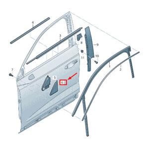 NEW AUDI Q3 F3 RIGHT DOOR MIRROR CORNER TRIM 83F837638A