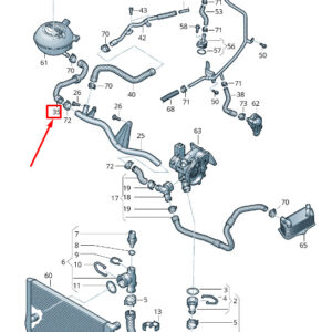 NEW VW SHARAN 7N ENGINE COOLANT HOSE 7N0122109C