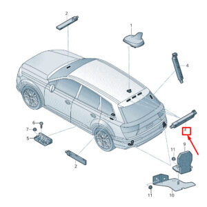 NEW AUDI Q7 4M RIGHT UPPER ANTENNA AMPLIFIER 4M0035225B