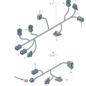 NEW VW TOUAREG 7P A/C WIRING FAN MOTOR FLAT CONTACT HOUSING 4H0972704