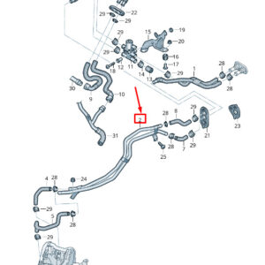 NEW AUDI A4 B9 ENGINE COOLANT PIPE 8W0265235Q