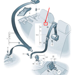 NEW AUDI RSQ3 8U REAR CENTER SEAT BELT GUIDE TRIM PLATE 8U0857763EP5