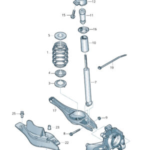 NEW VW SHARAN 7N REAR SHOCK ABSORBER PROTECTIVE CAP 7N0512135