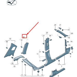 NEW AUDI RSQ3 8U LEFT UPPER C-PILLAR TRIM 8U0867287BEP5