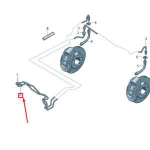 NEW VW TOUAREG 7P MK2 REAR BRAKE LINE 7P0614725F