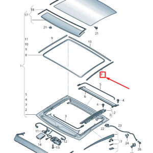 NEW AUDI Q3 F3 OUTER SIDE SUNROOF SEAL 4K5877297