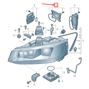 NEW AUDI Q2 GA RIGHT HEADLIGHT COVER CAP 81A941158A