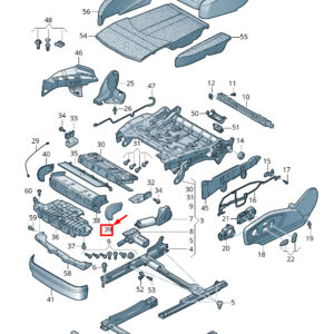 NEW AUDI Q7 4M FRONT LEFT SEAT CUSHION DEPTH EXTENSION TRIM 4M0881791LZ2