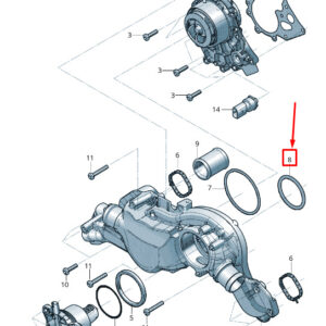 NEW AUDI RSQ8 ENGINE WATER PUMP HOUSING O-RING WHT007814