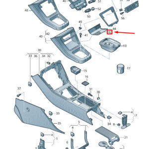 NEW VW SHARAN 7N STOWAGE COMPARTMENT INSERT RHD 7N2863328C82V