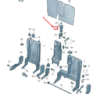 NEW VW TOUAREG 7P MK2 REAR SEAT CENTER LEFT COVER FRAME 7P0885607B95T