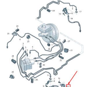 NEW AUDI Q7 4M FRONT LEFT BRAKE HOSE RETAINER 4M0611845P