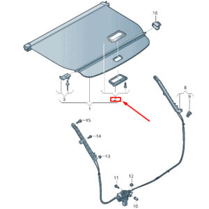 NEW AUDI Q8 4MN CARGO COVER HANDLE 4M88625654PK