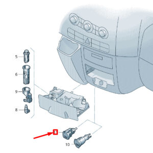 NEW VOLKSWAGEN CRAFTER 2F MK1 CIGARETTE LIGHTER SOCKET 2E0945505B
