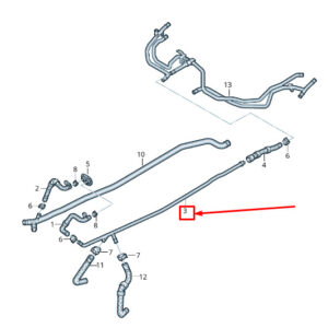 NEW AUDI R8 4S ENGINE COOLANT PIPE 4S0819270D