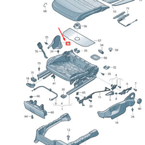 NEW VW TOUAREG 7P MK2 FRONT RIGHT SEATBACK FITTING COVER 8T0881328A95T