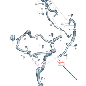 NEW AUDI Q7 4M ENGINE COOLANT PIPE 057121497G