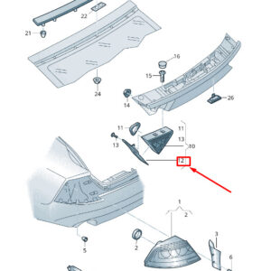 NEW AUDI RS7 SPORTBACK 4G REAR LEFT TAIL LIGHT TRIM 4G8945253C