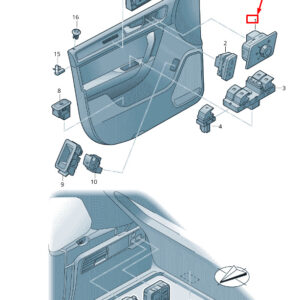 NEW VW TOUAREG 7P MK2 MIRROR ADJUSTMENT SWITCH LHD 7P1959565DICX
