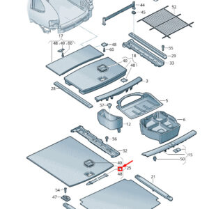 NEW VW TOUAREG 7P MK2 LUGGAGE RUBBER HOLDING STRAP 7P6863637A